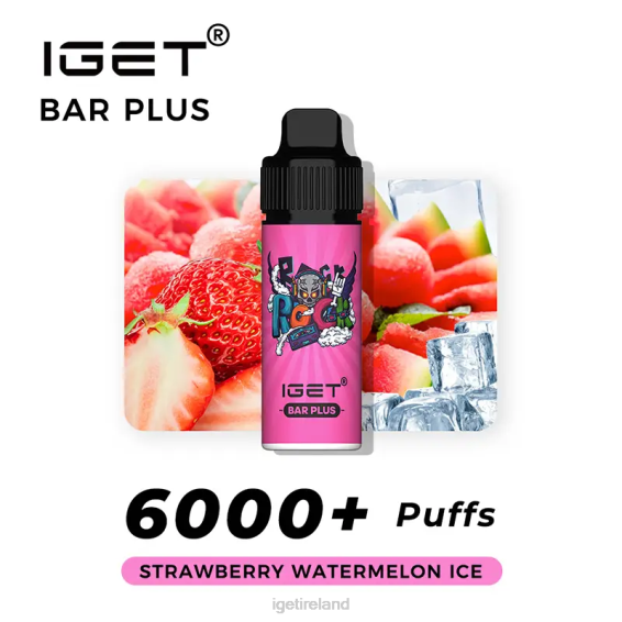 Nicotine Free IGET bar nicotine content Bar Plus Vape Kit P80R369 Strawberry Watermelon Ice