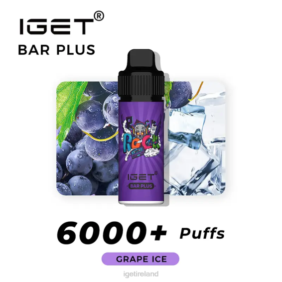 Nicotine Free IGET bar shop Bar Plus Vape Kit P80R374 Grape Ice