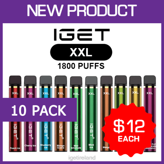 IGET store XXL - 1800 PUFFS - 10 PACK P80R479