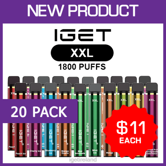 IGET shop XXL - 1800 PUFFS - 20 PACK P80R478