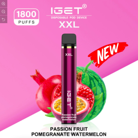 IGET bar Ireland XXL - 1800 PUFFS P80R664 Passionfruit Pomegranate Watermelon