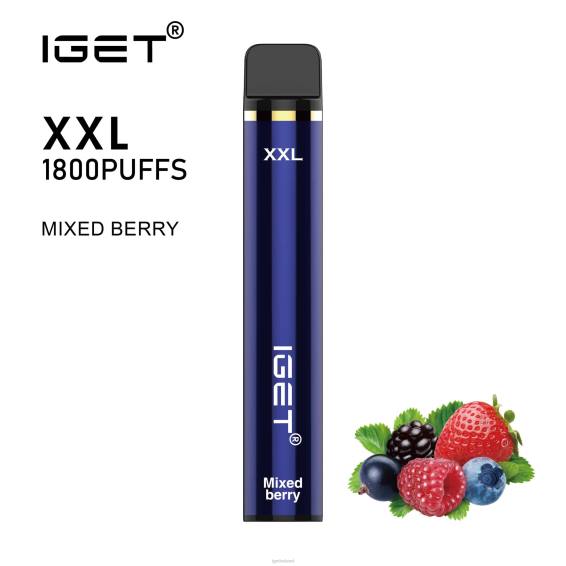 IGET bar nicotine content XXL P80R65 Mixed Berry