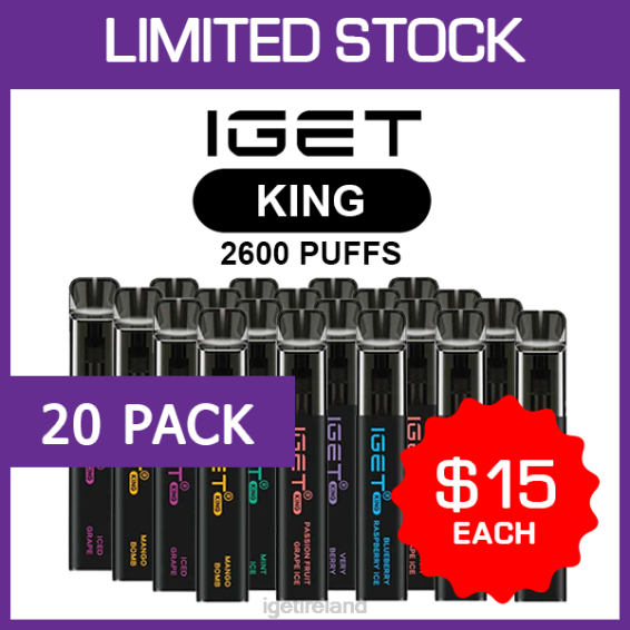 IGET bar store KING - 2600 PUFFS - 20 PACK P80R503