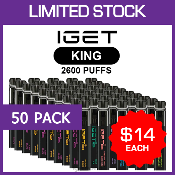 IGET store KING - 2600 PUFFS - 50 PACK P80R502