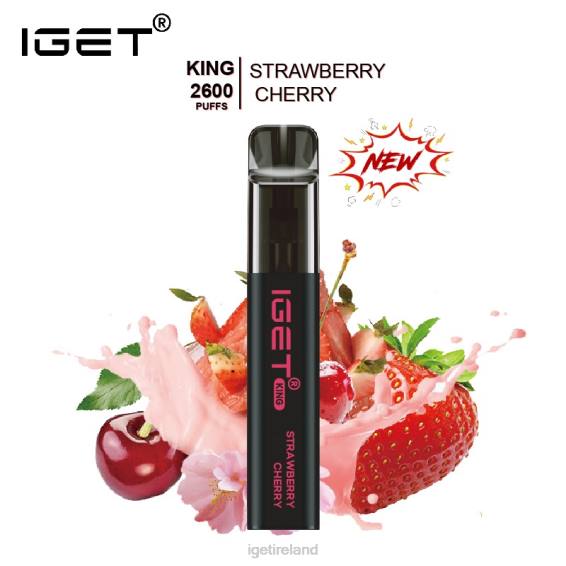 IGET bar nicotine content KING - 2600 PUFFS P80R574 Strawberry Cherry