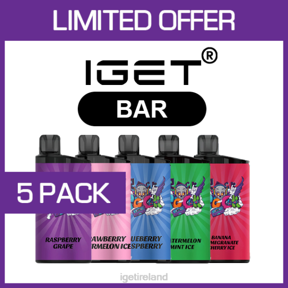 IGET bar BAR - 3500 PUFFS - 5 PACK P80R468