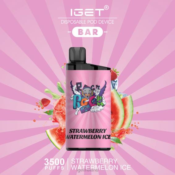 IGET bar nicotine content BAR - 3500 PUFFS P80R640 Strawberry Watermelon Ice