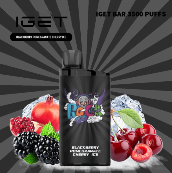 IGET bar BAR - 3500 PUFFS P80R661 Blackberry Pomegranate Cherry Ice