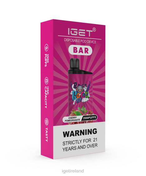 IGET bar nicotine content Bar P80R155 Cherry Pomegranate