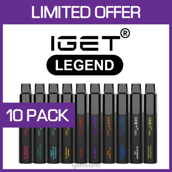 IGET bar nicotine content LEGEND - 4000 PUFFS - 10 PACK P80R533