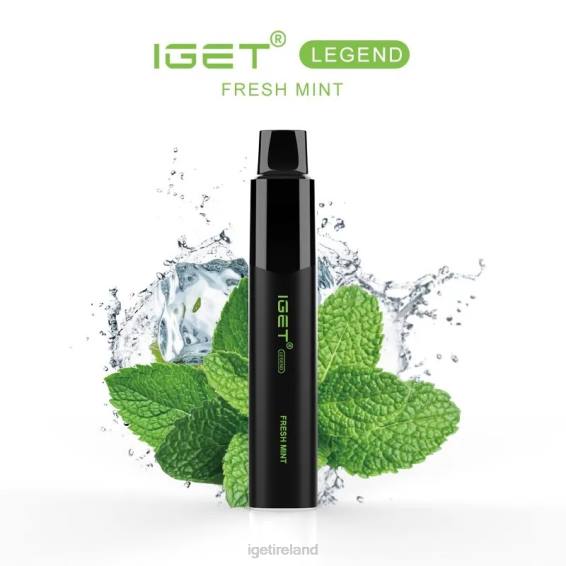 IGET vape Ireland LEGEND - 4000 PUFFS P80R565 Fresh Mint Ice