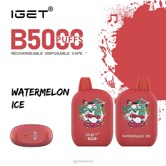 IGET vape Ireland B5000 P80R307 Watermelon Ice