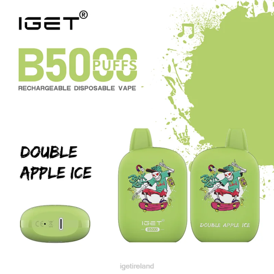 IGET vape B5000 P80R315 Double Apple Ice