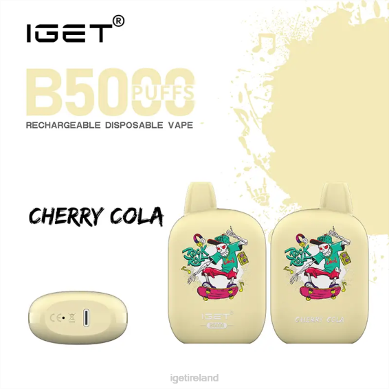 IGET vape Ireland B5000 P80R316 Cherry Cola