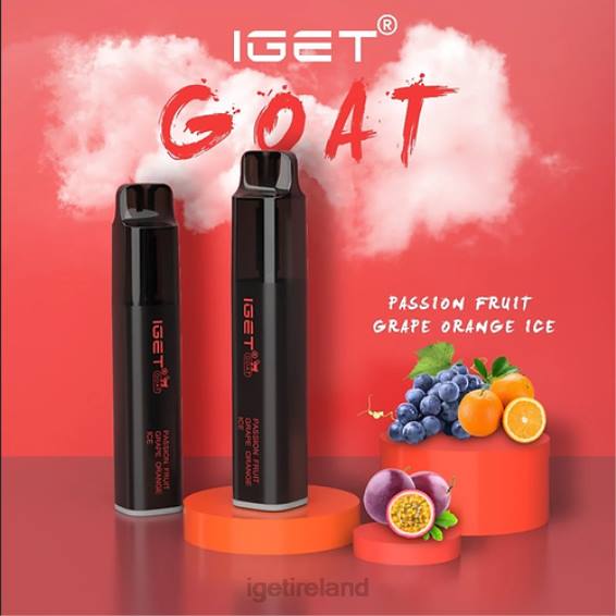 IGET bar Ireland GOAT - 5000 PUFFS P80R657 Passionfruit Grape Orange Ice