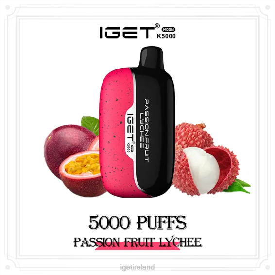 IGET vape Ireland Moon 5000 Puffs P80R220 Passion Fruit Lychee