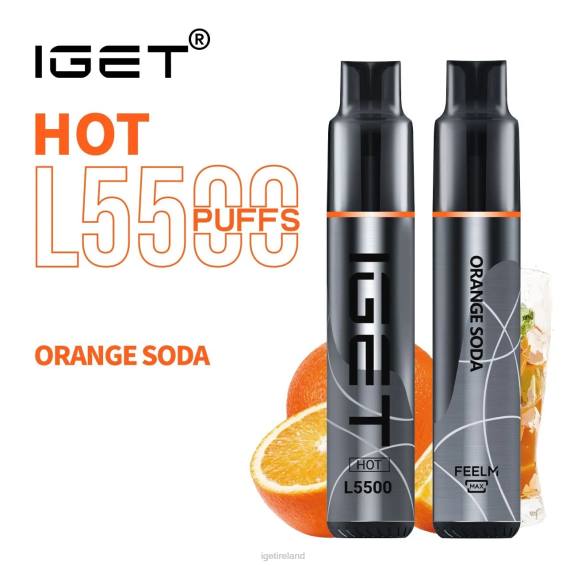 IGET bar nicotine content HOT - 5500 PUFFS P80R481 Orange Soda