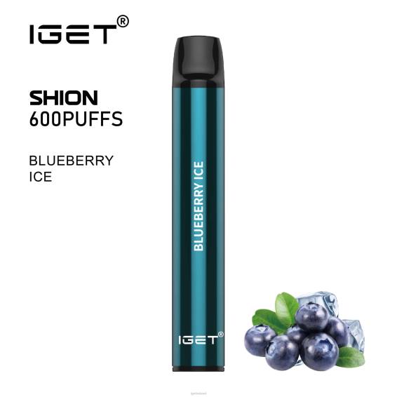 3 x IGET bar Ireland Shion P80R4 Blueberry Ice