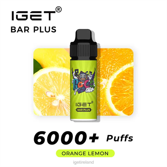 IGET bar Ireland Bar Plus 6000 Puffs P80R238 Orange Lemon