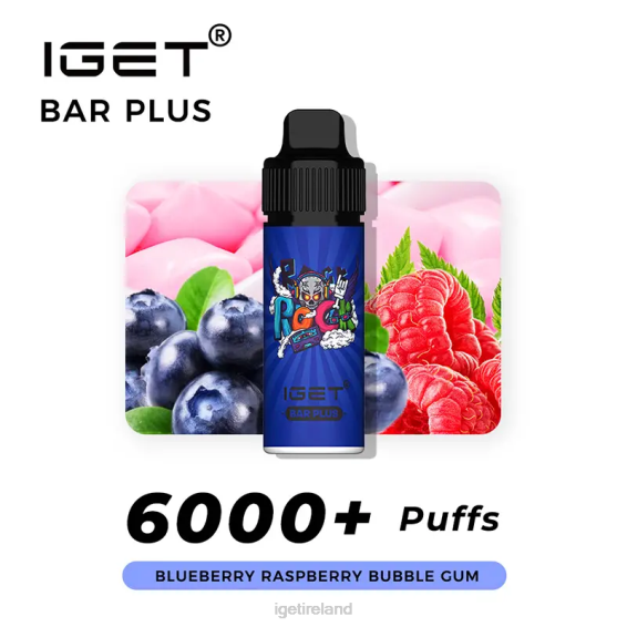 IGET bar shop Bar Plus 6000 Puffs P80R240 Blueberry Raspberry Bubble Gum