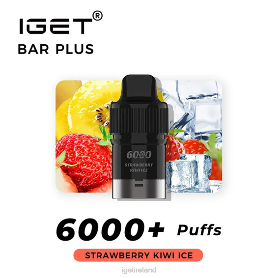 IGET bar Bar Plus Pod 6000 Puffs P80R257 Strawberry Kiwi Ice