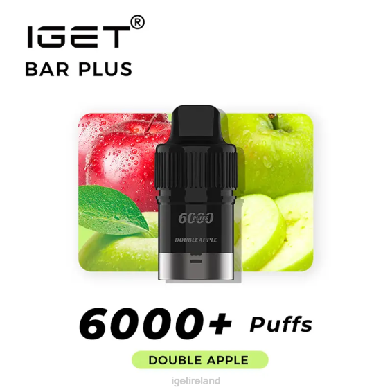 IGET shop Bar Plus Pod 6000 Puffs P80R259 Double Apple