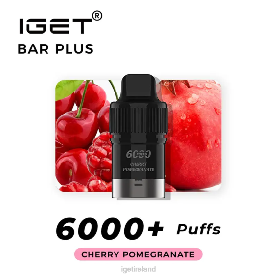 IGET bar shop Bar Plus Pod 6000 Puffs P80R267 Cherry Pomegranate