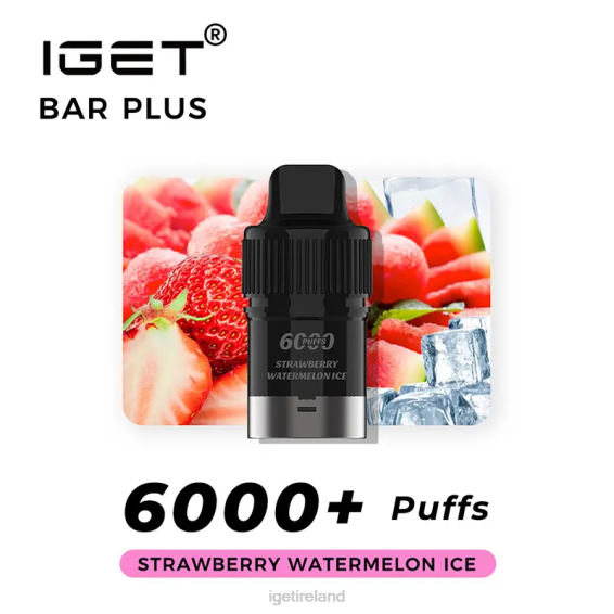 IGET bar nicotine content Bar Plus Pod 6000 Puffs P80R271 Strawberry Watermelon Ice